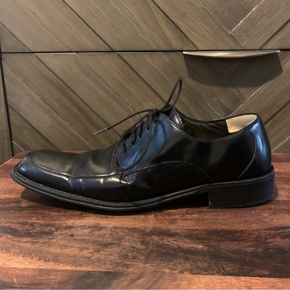 Kenneth Cole New York Mens Black Leather Dress Shoes Size 8.5 - Picture 4 of 10